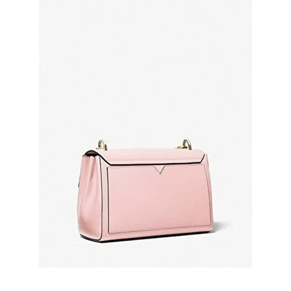 Authentic MICHAEL KORS Lita Medium Classy 100% Leather Crossbody Bag Pink MSRP $ - Picture 2 of 3